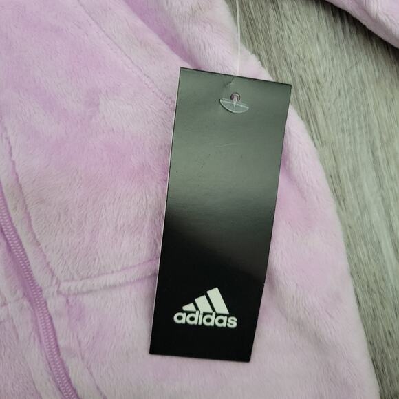 Adidas baby light lilac velour hooded one piece Size 3 months - Picture 7 of 9